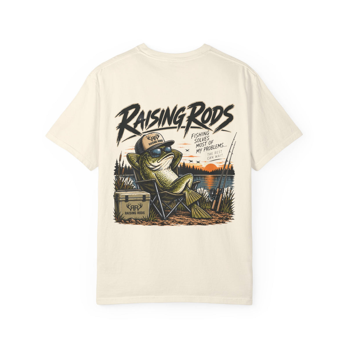 Fishing T-Shirt — "Raising Rods" Bass Fishing Graphic Tee