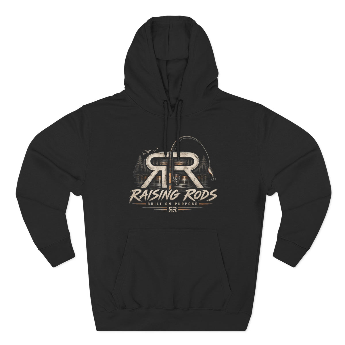 Fishing Hoodie — "Early Mornings Tight Lines" Graphic Fleece Pullover